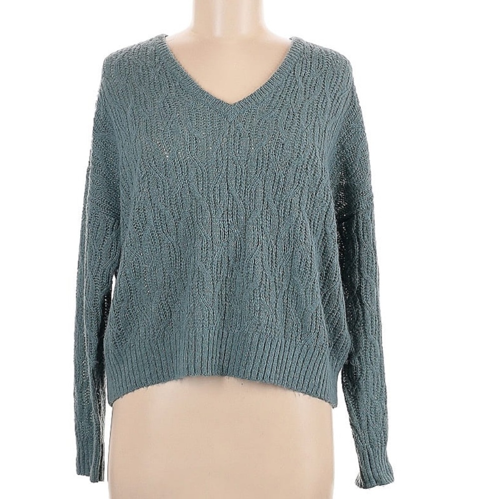Madewell Alna Vneck Alpaca Blend Sweater - L - Charcoal